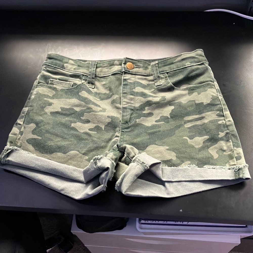 camo jean shorts